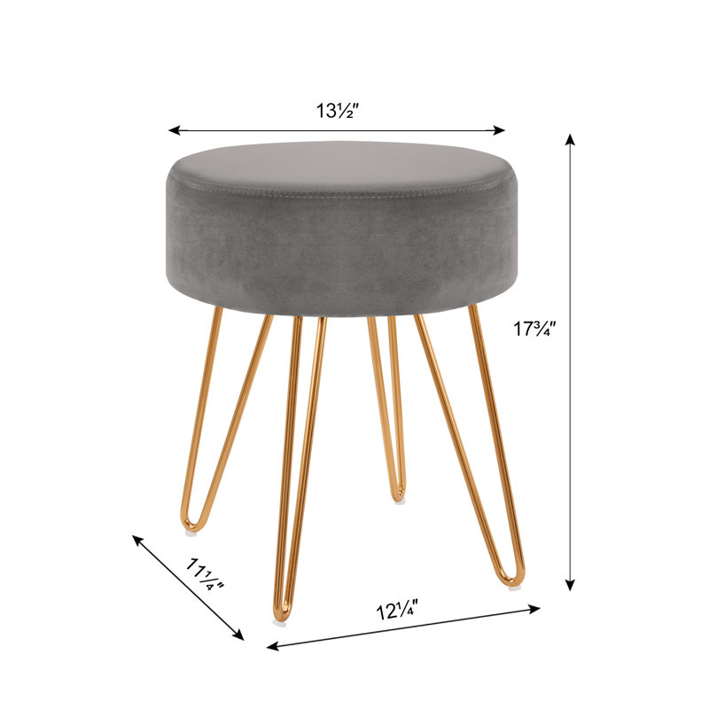 Foerster metal vanity stool sale